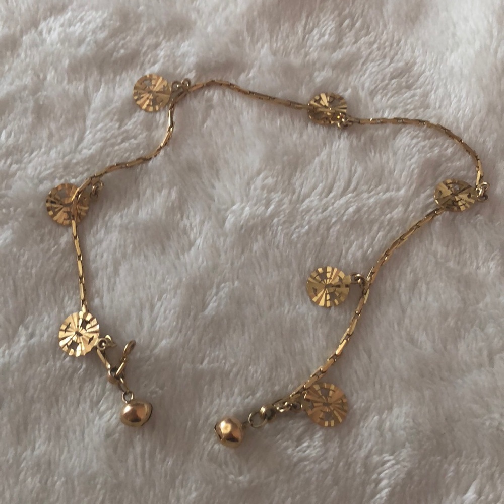 18K Gold Custom Made Anklet